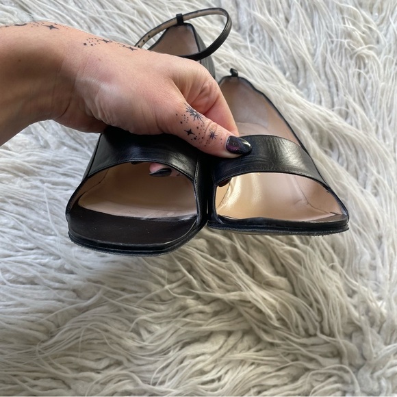 Chanel Vintage Slingback Classic Mary Jane Open Toe Lucite Nail Heel Shoes 36.5 - Picture 5 of 12